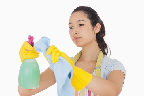 Carpet cleaning equipment prepared for a service appointment
